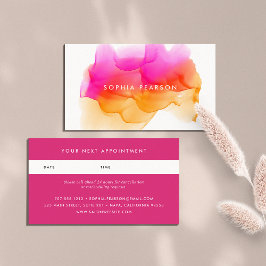 Sunset Watercolor Blot | Appointment Card Terminkarte