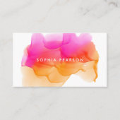 Sunset Watercolor Blot | Appointment Card Terminkarte (Vorderseite)