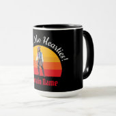 Sunset Watercolor Blue Pirate Tasse (VorderseiteRechts)