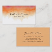 Sunset Watercolor Business Card Visitenkarte (Vorne/Hinten)