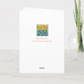 Sunset Watercolor Sonnenblumen Happy Birthday Frie Karte (Rückseite)