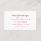 Sunset Watercolor Strips Business Card Visitenkarte (Rückseite)