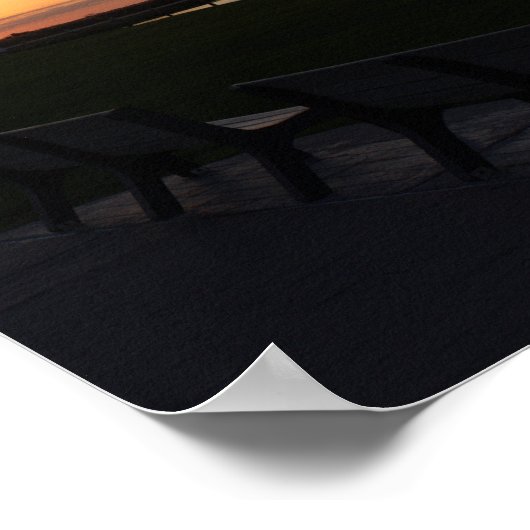 Sunset Waterscape Foto Poster (Ecke)