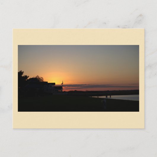 Sunset Waterscape Foto Postkarte (Vorderseite)