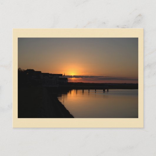 Sunset Waterscape Foto Postkarte (Vorderseite)
