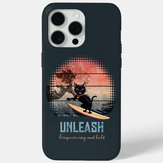 Sunset Wave Riding Cat Case-Mate iPhone Hülle (Rückseite)