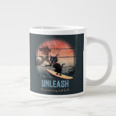 Sunset Wave Riding Cat Jumbo-Tasse (Rechts)