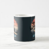 Sunset Wave Riding Cat Kaffeetasse (Mittel)