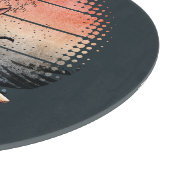 Sunset Wave Riding Cat Schneidebrett (Ecke)