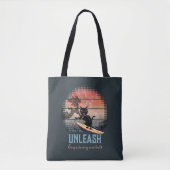 Sunset Wave Riding Cat Tasche (Vorderseite)