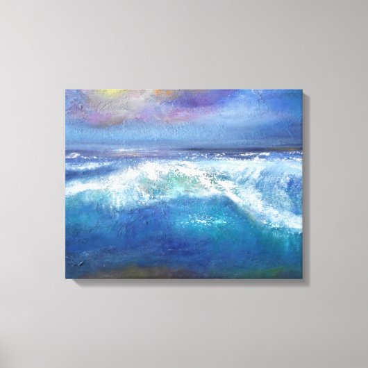 Sunset Wave Wrapped Canvas Leinwanddruck (Vorderseite)