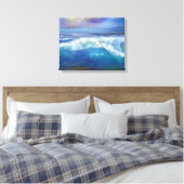 Sunset Wave Wrapped Canvas Leinwanddruck (Insitu (Schlafzimmer))