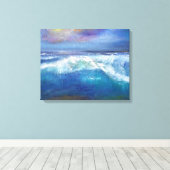 Sunset Wave Wrapped Canvas Leinwanddruck (Insitu (Holzboden))