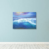 Sunset Wave Wrapped Canvas Leinwanddruck (Insitu (Holzboden))