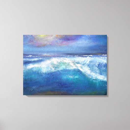 Sunset Wave Wrapped Canvas Leinwanddruck (Vorderseite)