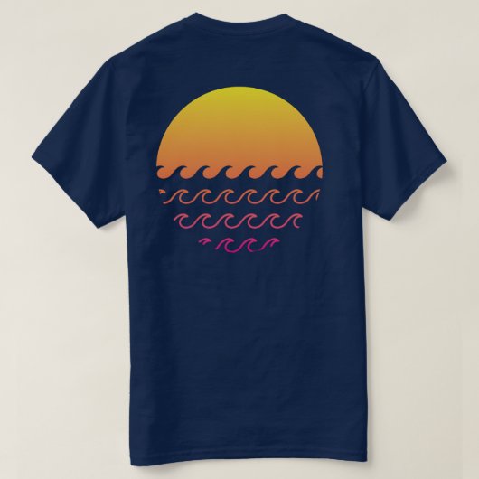 Sunset Waves T-Shirt (Design Rückseite)