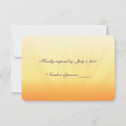 Sunset Wedding RSVP (Vorderseite)