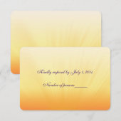 Sunset Wedding RSVP Karte (Vorne/Hinten)