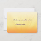 Sunset Wedding RSVP Karte (Vorderseite)