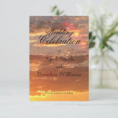 Sunset Wedding Save the Date (Stehend Vorderseite)