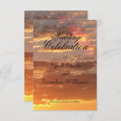 Sunset Wedding Save the Date (Vorne/Hinten)