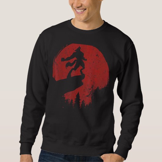 Sunset Werewolf Wolves Fans Sweatshirt (Vorderseite)