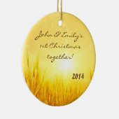 Sunset Wheat Country Personalisiert Name Ornament (Rechts)