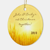 Sunset Wheat Country Personalisiert Name Ornament (Links)