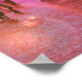 Sunset Windsurfing Poster Print (Ecke)