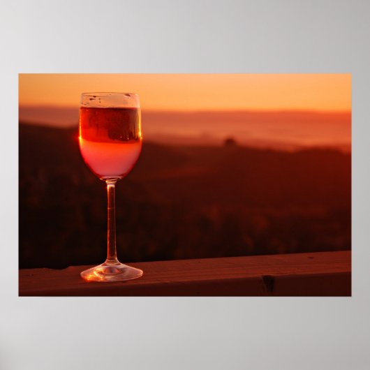 Sunset Wine Degustation Party Poster (Vorne)