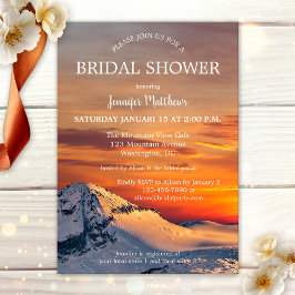 Sunset Winter Wonderland Bridal Dusche Einladung