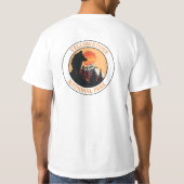 Sunset Wolf Art, Yellowstone Nationalpark, Circle T-Shirt (Rückseite)