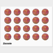 Sunset Wolf Sticker (Blatt)