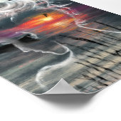 Sunset Woman Poster (Ecke)