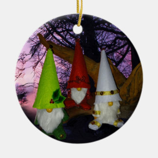 Sunset Woodland Gnomes Keramik Keramik Ornament