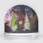 Sunset Woodland Gnomes Snow Globe Schneekugeln (Rückseite)