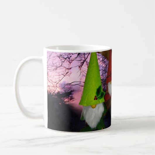 Sunset Woodland Gnomes Tasse (Links)