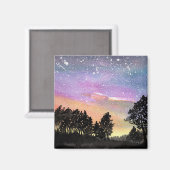 Sunset Woods Magnet (Vorderseite/Rückseite)