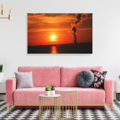 Sunset Wrapped Canvas Leinwanddruck (Insitu (Wohnzimmer))