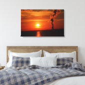 Sunset Wrapped Canvas Leinwanddruck (Insitu (Schlafzimmer))