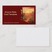 Sunset Wüste Arizona Karte Staat Visitenkarte (Vorne/Hinten)