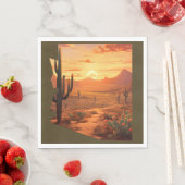 Sunset Wüste Arizona Staat Serviette (Beispiel)