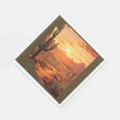 Sunset Wüste Arizona Staat Serviette (Ecke)