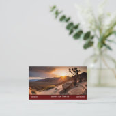 Sunset Wüste Business Card Visitenkarte (Stehend Vorderseite)