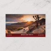 Sunset Wüste Business Card Visitenkarte (Vorderseite)