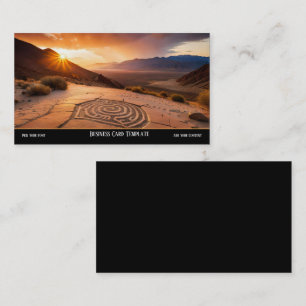 Sunset Wüste Business Card Visitenkarte