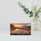 Sunset Wüste Business Card Visitenkarte (Stehend Vorderseite)