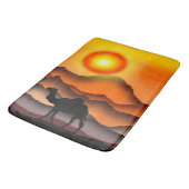 Sunset Wüste Camel Bath Mat Badematte (Schrägansicht)