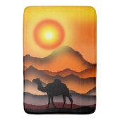 Sunset Wüste Camel Bath Mat Badematte (Vorderseite Vertikal)