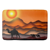 Sunset Wüste Camels Bath Mat Badematte (Vorderseite)